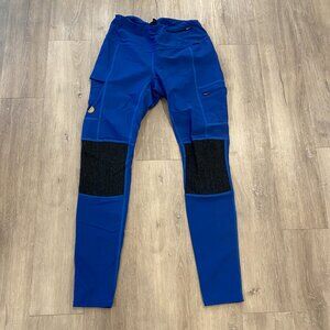 Fjallraven Abisko Trekking Tights Blue Black Panels Womens L
